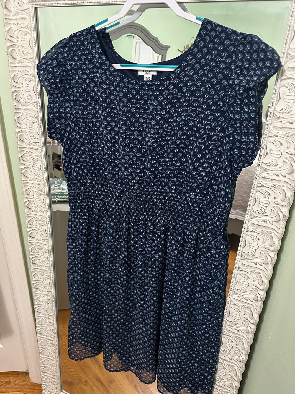 Cato Plus Size Navy Blue Printed Dress